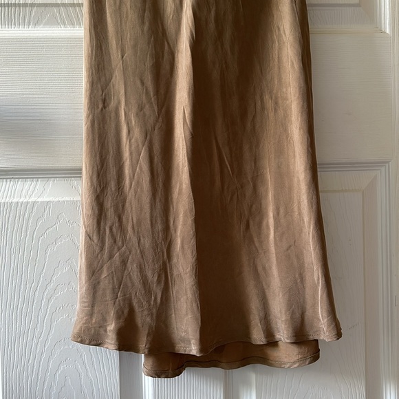 Lucy Paris Taupe Slip Dress Midi S - Picture 5 of 10